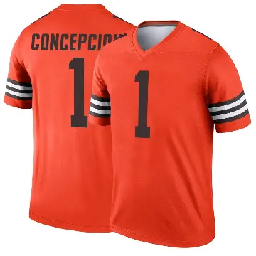 ＃1 Men's KC Concepcion Orange Legend Cleveland Browns Inverted Jersey