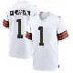 ＃1 Men's KC Concepcion White Game Cleveland Browns Jersey