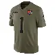 ＃1 Men's Martin Emerson Jr. Olive Limited Cleveland Browns 2025 Salute to Service Jersey