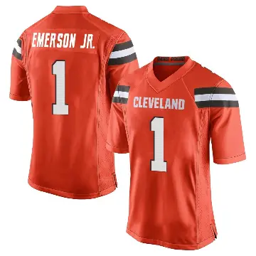 ＃1 Men's Martin Emerson Jr. Orange Game Cleveland Browns Alternate Jersey