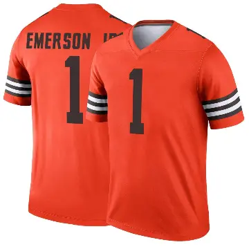 ＃1 Men's Martin Emerson Jr. Orange Legend Cleveland Browns Inverted Jersey