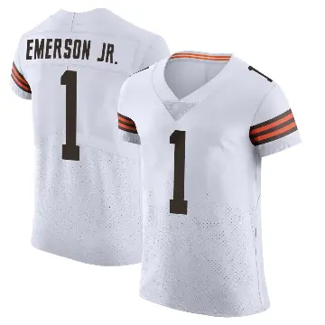 ＃1 Men's Martin Emerson Jr. White Elite Cleveland Browns Vapor Jersey