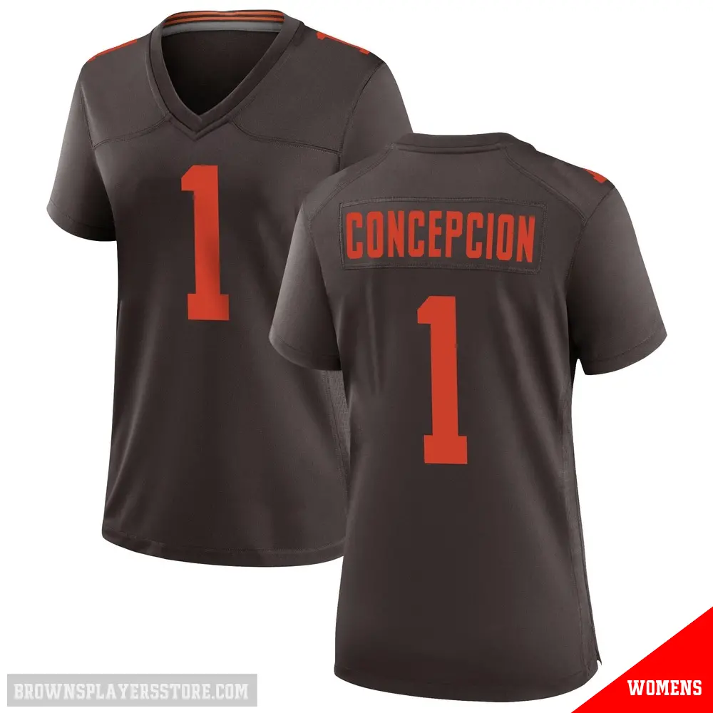＃1 Women's KC Concepcion Brown Game Cleveland Browns Alternate Jersey