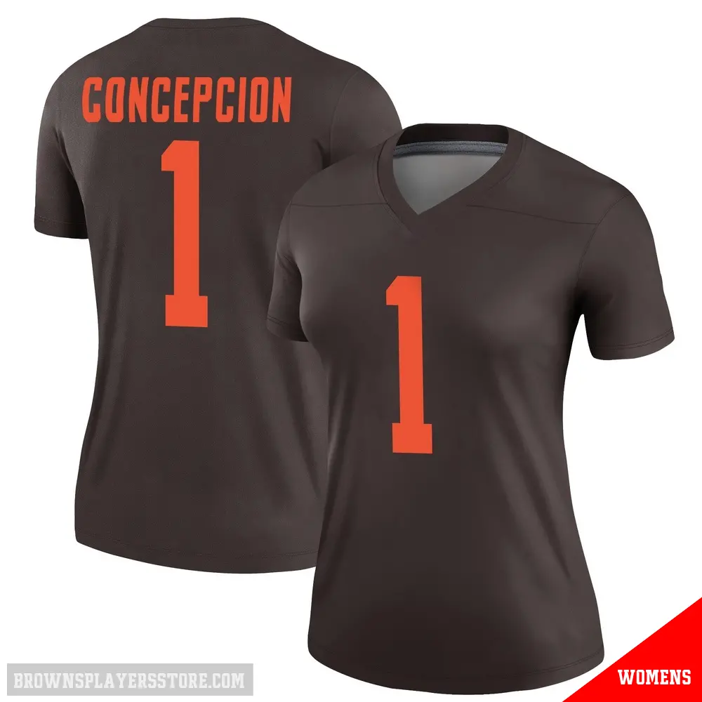 ＃1 Women's KC Concepcion Brown Legend Cleveland Browns Alternate Jersey