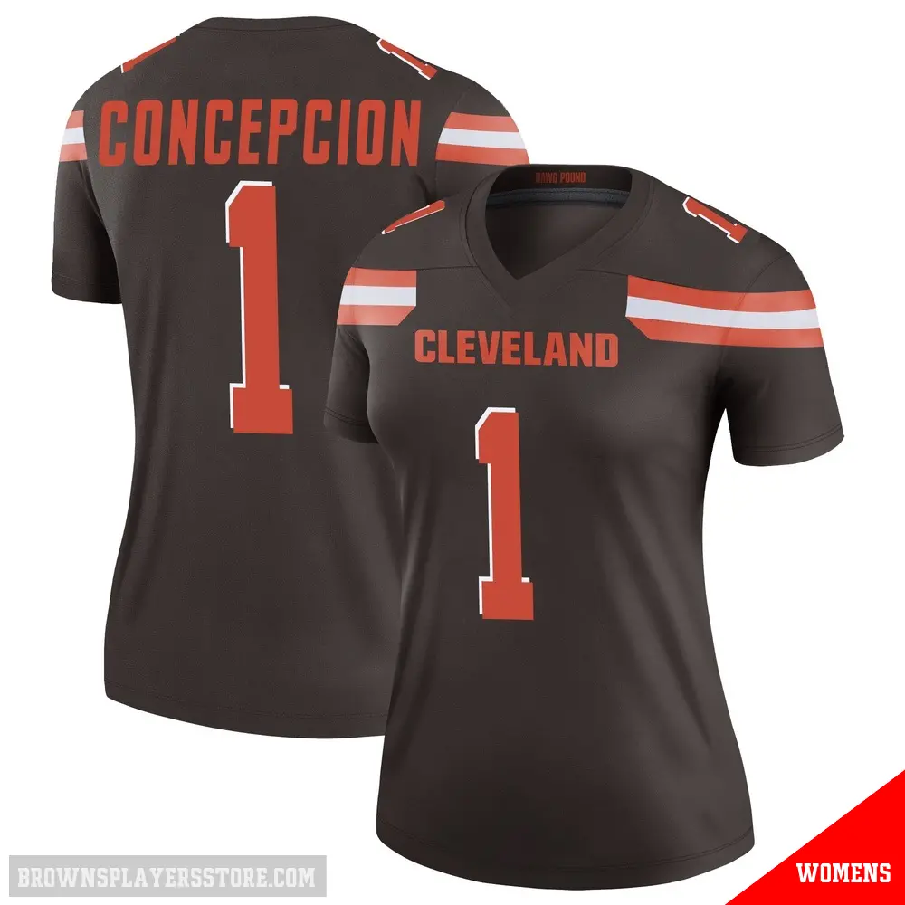 ＃1 Women's KC Concepcion Brown Legend Cleveland Browns Jersey