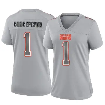 ＃1 Women's KC Concepcion Gray Game Cleveland Browns Atmosphere Fashion Jersey