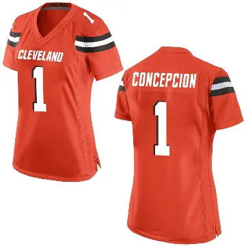 ＃1 Women's KC Concepcion Orange Game Cleveland Browns Alternate Jersey
