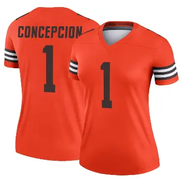 ＃1 Women's KC Concepcion Orange Legend Cleveland Browns Inverted Jersey
