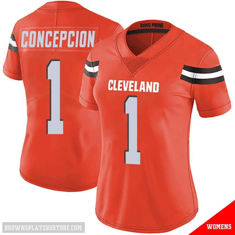 ＃1 Women's KC Concepcion Orange Limited Cleveland Browns Alternate Vapor Untouchable Jersey