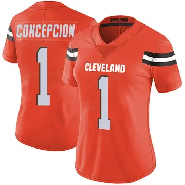 ＃1 Women's KC Concepcion Orange Limited Cleveland Browns Alternate Vapor Untouchable Jersey