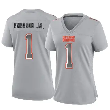 ＃1 Women's Martin Emerson Jr. Gray Game Cleveland Browns Atmosphere Fashion Jersey