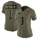 ＃1 Women's Martin Emerson Jr. Olive Limited Cleveland Browns 2025 Salute to Service Jersey