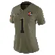 ＃1 Women's Martin Emerson Jr. Olive Limited Cleveland Browns 2025 Salute to Service Jersey