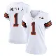 ＃1 Women's Martin Emerson Jr. White Game Cleveland Browns 1946 Collection Alternate Jersey