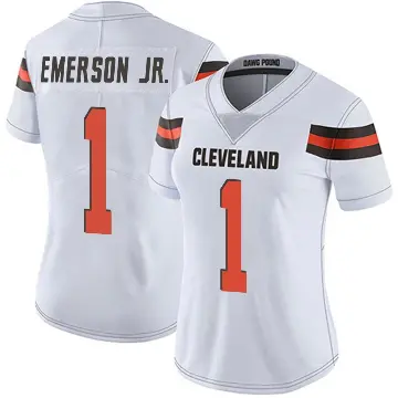 ＃1 Women's Martin Emerson Jr. White Limited Cleveland Browns Vapor Untouchable Jersey