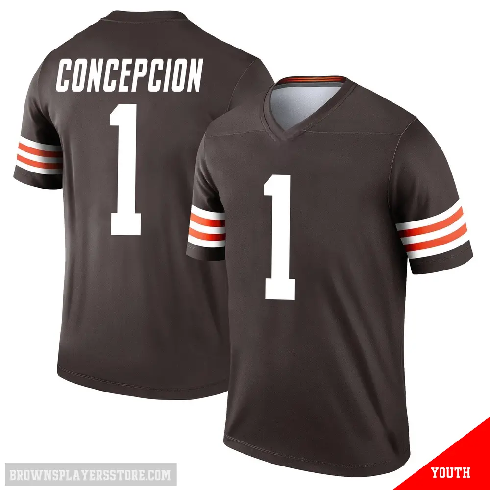 ＃1 Youth KC Concepcion Brown Legend Cleveland Browns Jersey