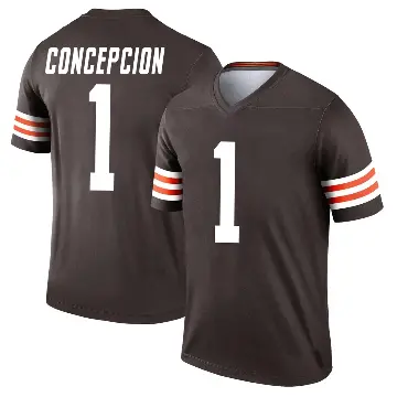 ＃1 Youth KC Concepcion Brown Legend Cleveland Browns Jersey