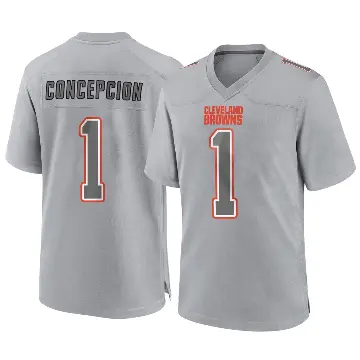 ＃1 Youth KC Concepcion Gray Game Cleveland Browns Atmosphere Fashion Jersey