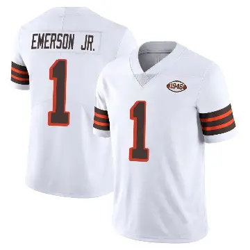 ＃1 Youth Martin Emerson Jr. White Limited Cleveland Browns Vapor 1946 Collection Alternate Jersey