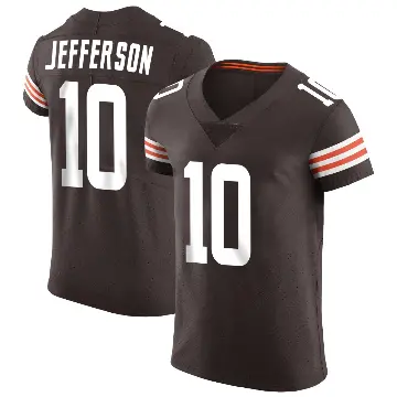 ＃10 Men's Justin Jefferson Brown Elite Cleveland Browns Vapor Jersey