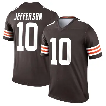＃10 Men's Justin Jefferson Brown Legend Cleveland Browns Jersey