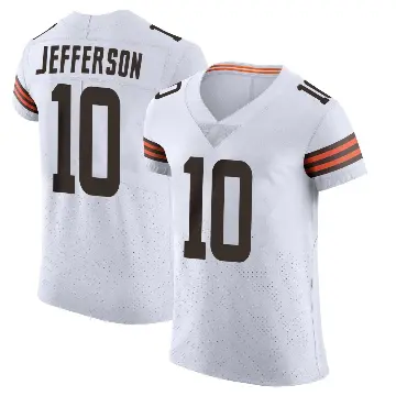 ＃10 Men's Justin Jefferson White Elite Cleveland Browns Vapor Jersey