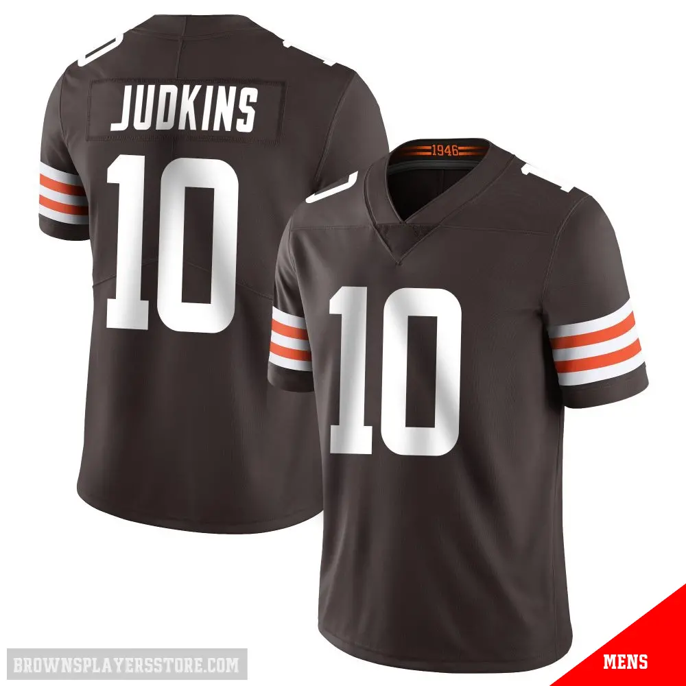 ＃10 Men's Quinshon Judkins Brown Limited Cleveland Browns Team Color Vapor Untouchable Jersey