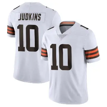 ＃10 Men's Quinshon Judkins White Limited Cleveland Browns Vapor Untouchable Jersey