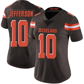 ＃10 Women's Justin Jefferson Brown Limited Cleveland Browns Team Color Vapor Untouchable Jersey