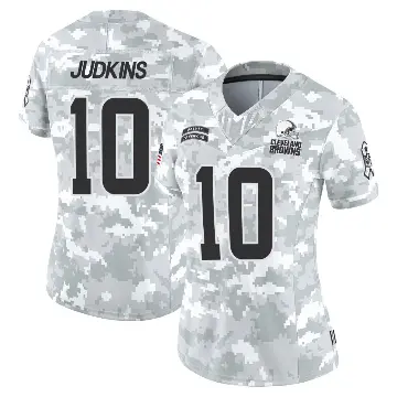 ＃10 Women's Quinshon Judkins Arctic Camo Limited Cleveland Browns 2024 Salute to Service Jersey