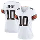 ＃10 Women's Quinshon Judkins White Game Cleveland Browns Jersey