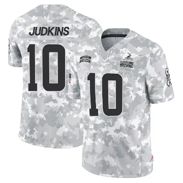 ＃10 Youth Quinshon Judkins Arctic Camo Limited Cleveland Browns 2024 Salute to Service Jersey