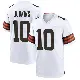 ＃10 Youth Quinshon Judkins White Game Cleveland Browns Jersey