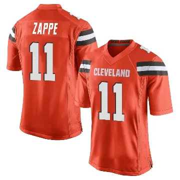 ＃11 Men's Bailey Zappe Orange Game Cleveland Browns Alternate Jersey