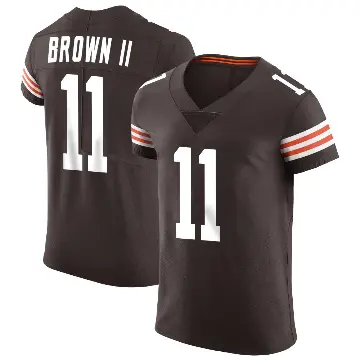 ＃11 Men's Tony Brown II Brown Elite Cleveland Browns Vapor Jersey