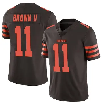 ＃11 Men's Tony Brown II Brown Limited Cleveland Browns Color Rush Jersey