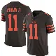 ＃11 Men's Tony Brown II Brown Limited Cleveland Browns Color Rush Jersey