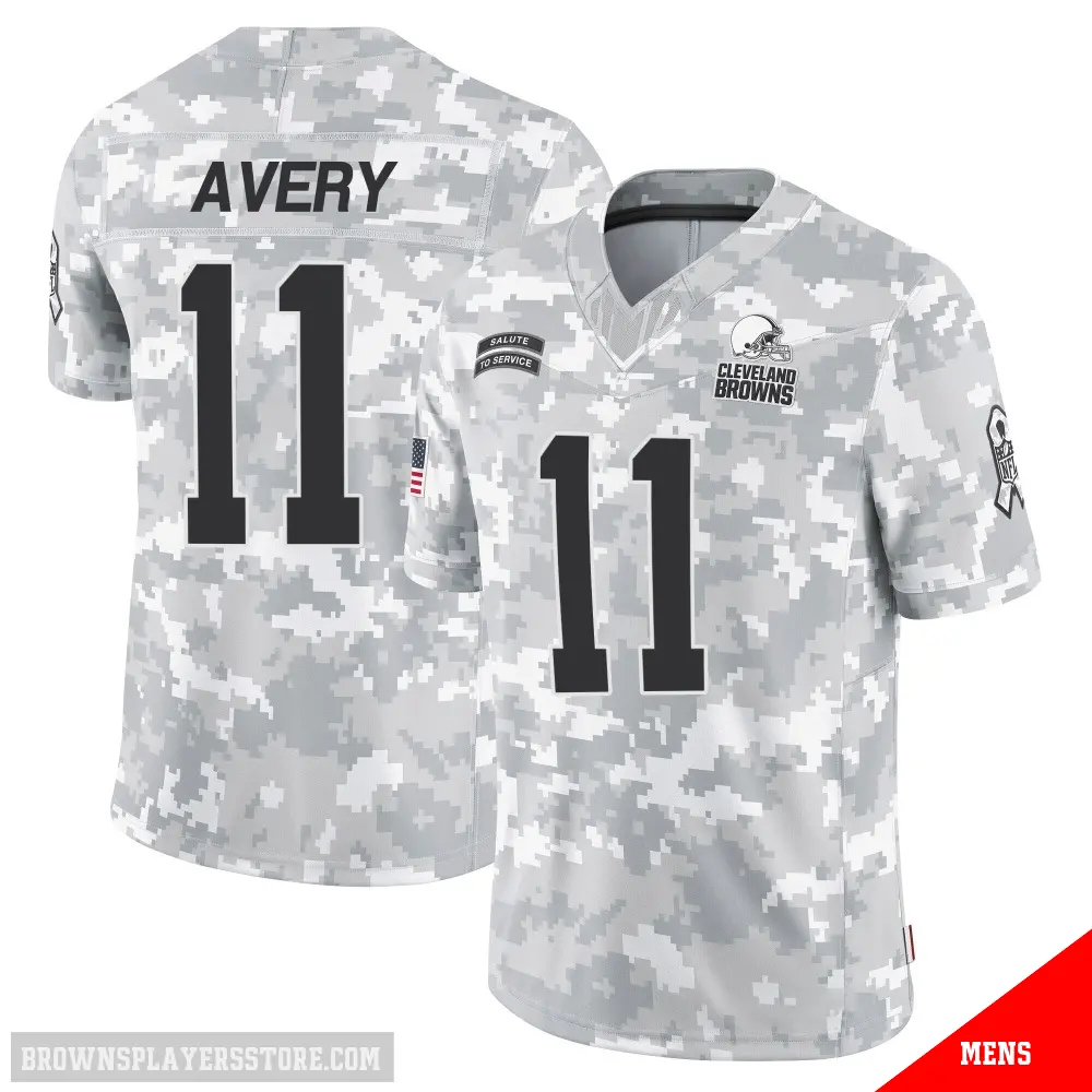 ＃11 Men's Tre Avery Arctic Camo Limited Cleveland Browns 2024 Salute to Service Jersey