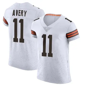 ＃11 Men's Tre Avery White Elite Cleveland Browns Vapor Jersey