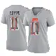＃11 Women's Bailey Zappe Gray Game Cleveland Browns Atmosphere Fashion Jersey