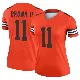 ＃11 Women's Tony Brown II Orange Legend Cleveland Browns Inverted Jersey