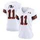＃11 Women's Tony Brown II White Game Cleveland Browns 1946 Collection Alternate Jersey