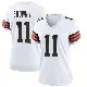 ＃11 Women's Tony Brown II White Game Cleveland Browns Jersey