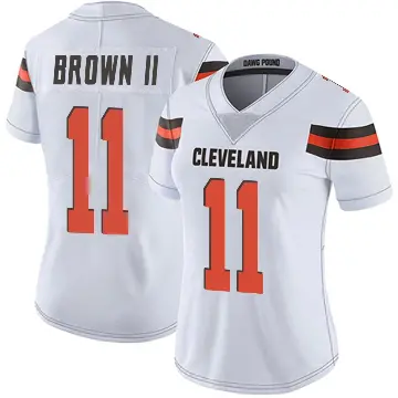 ＃11 Women's Tony Brown II White Limited Cleveland Browns Vapor Untouchable Jersey