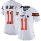 ＃11 Women's Tony Brown II White Limited Cleveland Browns Vapor Untouchable Jersey
