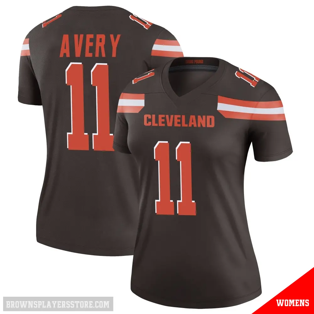 ＃11 Women's Tre Avery Brown Legend Cleveland Browns Jersey