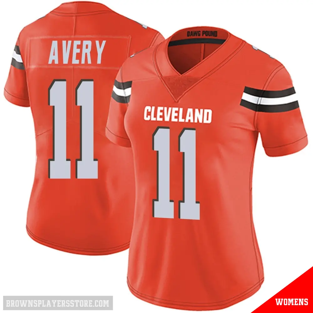 ＃11 Women's Tre Avery Orange Limited Cleveland Browns Alternate Vapor Untouchable Jersey