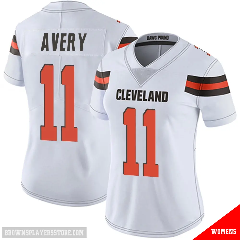 ＃11 Women's Tre Avery White Limited Cleveland Browns Vapor Untouchable Jersey