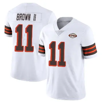 ＃11 Youth Tony Brown II White Limited Cleveland Browns Vapor 1946 Collection Alternate Jersey