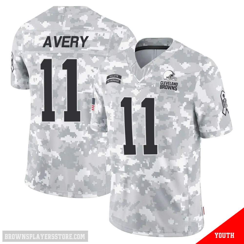 ＃11 Youth Tre Avery Arctic Camo Limited Cleveland Browns 2024 Salute to Service Jersey